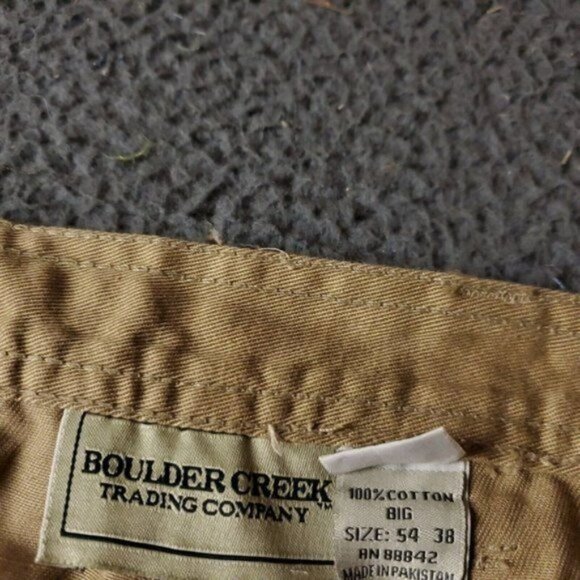 NEW Boulder Creek Trading Cargo Pants Big Tall Mens 54 38L Tan Chino Khaki Cott - Picture 3 of 7
